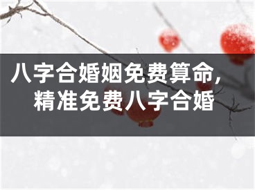 八字合婚姻免费算命,精准免费八字合婚