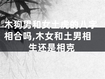 木狗男和女土虎的八字相合吗,木女和土男相生还是相克