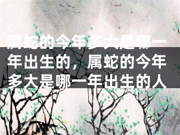 属蛇的今年多大是哪一年出生的，属蛇的今年多大是哪一年出生的人