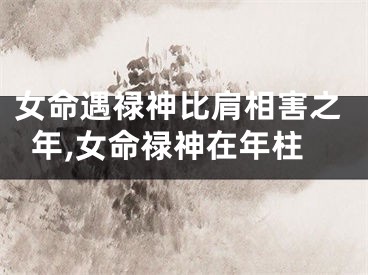 女命遇禄神比肩相害之年,女命禄神在年柱