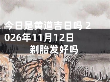 今日是黄道吉日吗 2026年11月12日剃胎发好吗