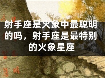 射手座是火象中最聪明的吗,射手座是最特别的火象星座