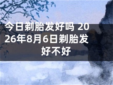 今日剃胎发好吗 2026年8月6日剃胎发好不好