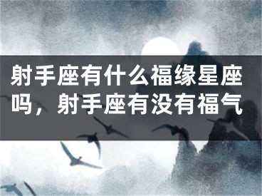 射手座有什么福缘星座吗,射手座有没有福气