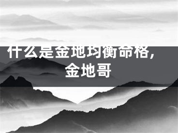 什么是金地均衡命格,金地哥