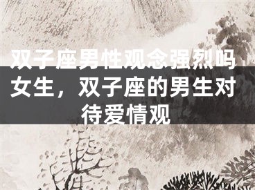 双子座男性观念强烈吗女生，双子座的男生对待爱情观