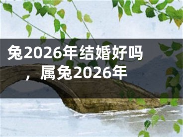 兔2026年结婚好吗,属兔2026年