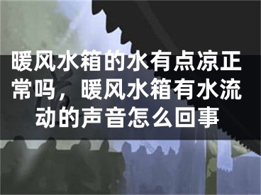 暖风水箱的水有点凉正常吗,暖风水箱有水流动的声音怎么回事