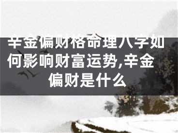 辛金偏财格命理八字如何影响财富运势,辛金偏财是什么