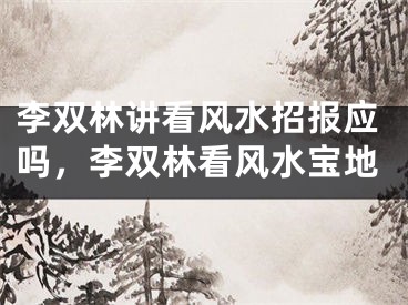 李双林讲看风水招报应吗,李双林看风水宝地