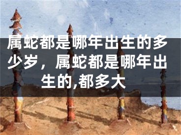属蛇都是哪年出生的多少岁,属蛇都是哪年出生的,都多大