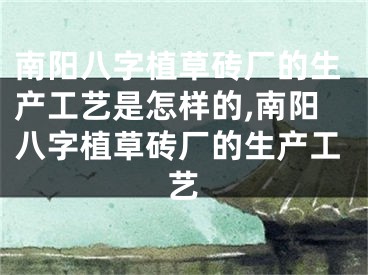 南阳八字植草砖厂的生产工艺是怎样的,南阳八字植草砖厂的生产工艺