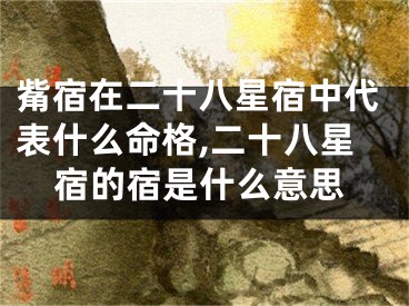 觜宿在二十八星宿中代表什么命格,二十八星宿的宿是什么意思