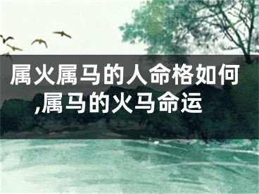 属火属马的人命格如何,属马的火马命运