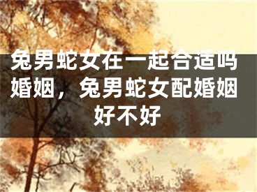 兔男蛇女在一起合适吗婚姻，兔男蛇女配婚姻好不好