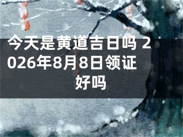 今天是黄道吉日吗 2026年8月8日领证好吗