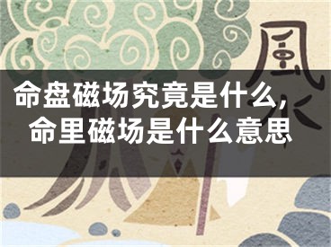 命盘磁场究竟是什么,命里磁场是什么意思