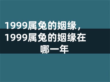 1999属兔的姻缘，1999属兔的姻缘在哪一年