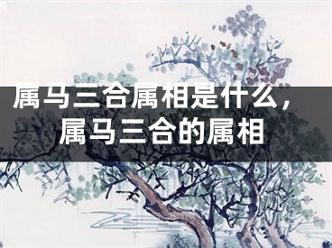 属马三合属相是什么,属马三合的属相