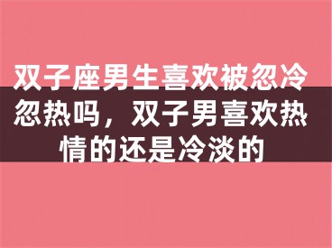 双子座男生喜欢被忽冷忽热吗，双子男喜欢热情的还是冷淡的