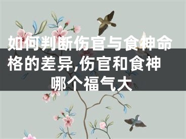 如何判断伤官与食神命格的差异,伤官和食神哪个福气大