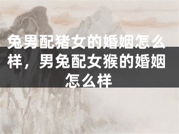 兔男配猪女的婚姻怎么样，男兔配女猴的婚姻怎么样
