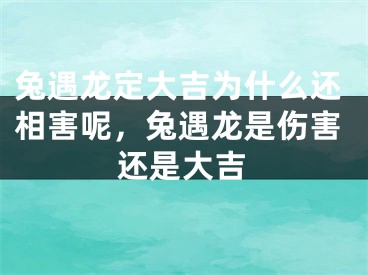兔遇龙定大吉为什么还相害呢，兔遇龙是伤害还是大吉