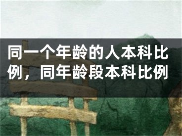 同一个年龄的人本科比例,同年龄段本科比例