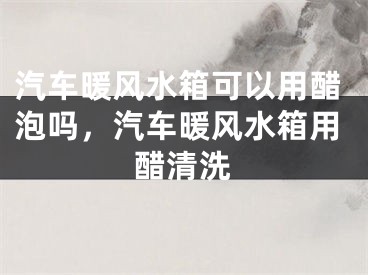 汽车暖风水箱可以用醋泡吗，汽车暖风水箱用醋清洗