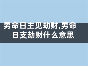男命日主见劫财,男命日支劫财什么意思
