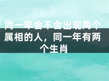 同一年会不会出现两个属相的人,同一年有两个生肖