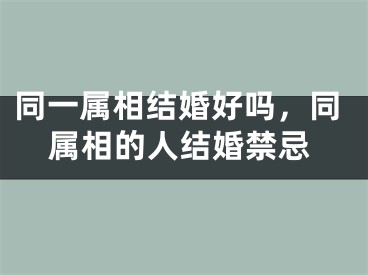 同一属相结婚好吗,同属相的人结婚禁忌