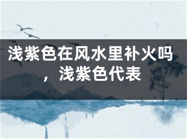 浅紫色在风水里补火吗，浅紫色代表