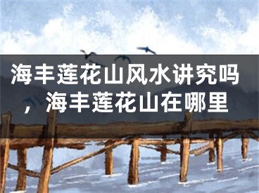 海丰莲花山风水讲究吗,海丰莲花山在哪里