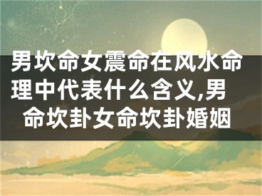 男坎命女震命在风水命理中代表什么含义,男命坎卦女命坎卦婚姻