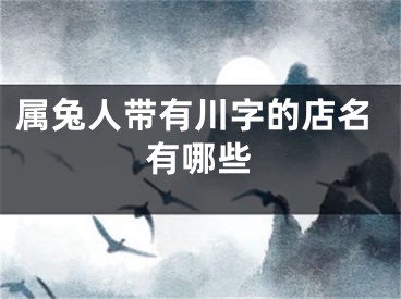 属兔人带有川字的店名有哪些