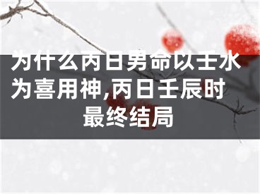 为什么丙日男命以壬水为喜用神,丙日壬辰时最终结局
