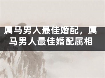 属马男人最佳婚配,属马男人最佳婚配属相