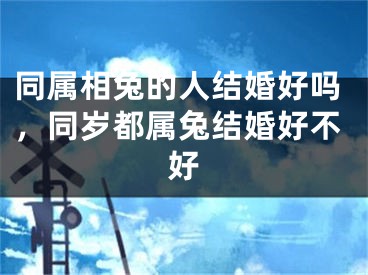 同属相兔的人结婚好吗,同岁都属兔结婚好不好