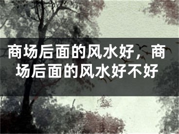 商场后面的风水好,商场后面的风水好不好