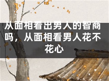 从面相看出男人的智商吗，从面相看男人花不花心