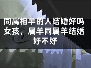 同属相羊的人结婚好吗女孩,属羊同属羊结婚好不好