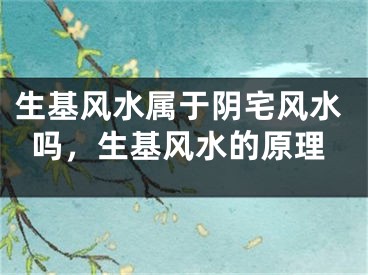 生基风水属于阴宅风水吗，生基风水的原理