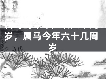 属马的今年应该六十几岁，属马今年六十几周岁