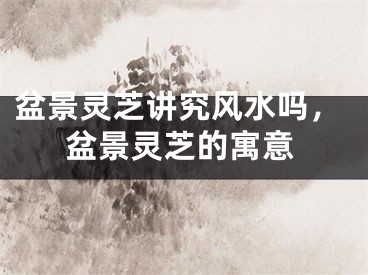 盆景灵芝讲究风水吗，盆景灵芝的寓意