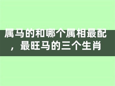 属马的和哪个属相最配，最旺马的三个生肖