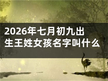 2026年七月初九出生王姓女孩名字叫什么