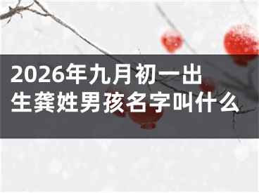 2026年九月初一出生龚姓男孩名字叫什么