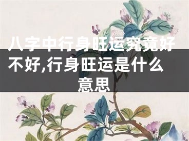八字中行身旺运究竟好不好,行身旺运是什么意思