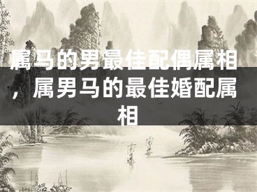 属马的男最佳配偶属相，属男马的最佳婚配属相
